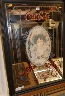 Lot 1008 - An advertising wall mirror for Coca-Cola, in...