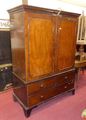 Lot 1138 - A 19th century mahogany converted wardrobe,...