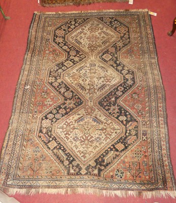 Lot 1143 - A Persian woollen Tabriz rug, having a lozenge...