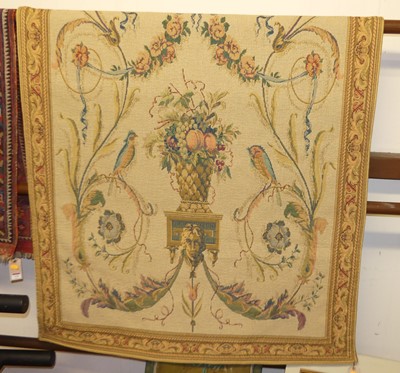 Lot 1155 - A Continental needlework tapestry wall hanging,...