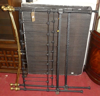 Lot 1167 - A Victorian style black painted wrought iron...