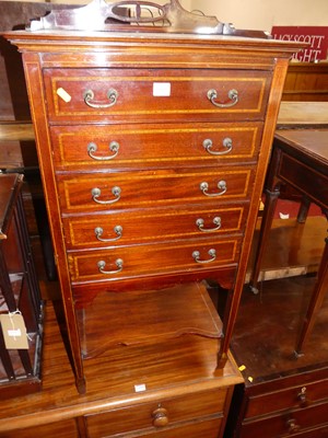 Lot 1193 - An Edwardian mahogany and satinwood inlaid...