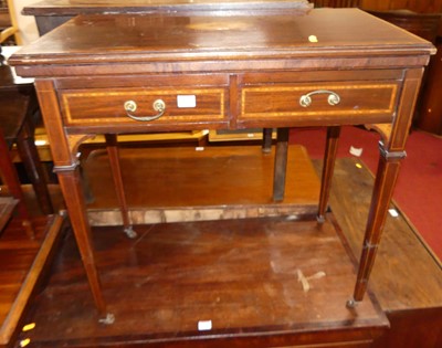 Lot 1195 - An Edwardian mahogany and satinwood inlaid...