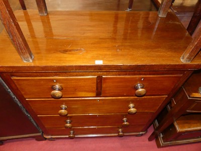 Lot 1199 - A mid-Victorian mahogany round cornered chest...