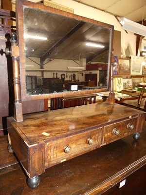 Lot 1200 - A Regency mahogany swing dressing mirror,...