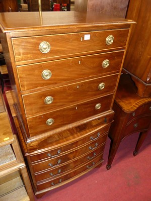 Lot 1228 - A 19th century mahogany square front chest of...