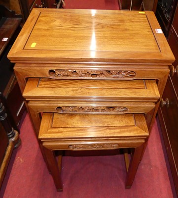 Lot 1234 - A contemporary Eastern hardwood nest of three...