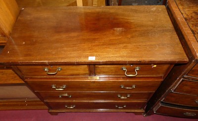 Lot 1247 - A 19th century mahogany square front chest of...