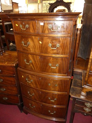 Lot 1250 - A mid-20th century mahogany and flame mahogany...