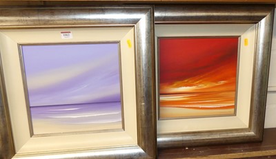 Lot 1062 - Jonathan Shaw - Pair; Seascapes, oil on artist...