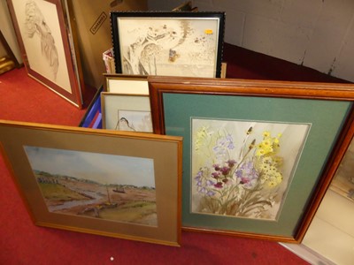 Lot 1069 - A collection of amateur watercolours, to...