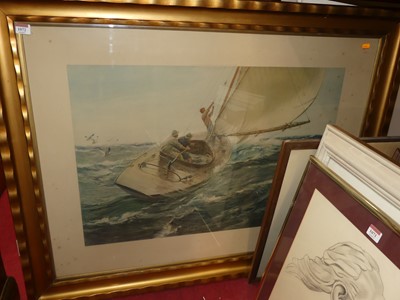 Lot 1072 - After Charles Napier Hemy - Sailing in a swell,...