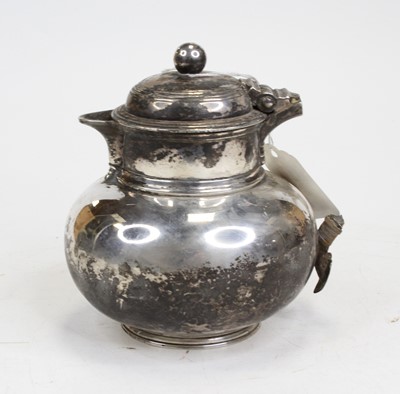 Lot 308 - A Victorian silver hot water jug, of squat...