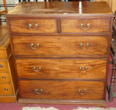 Lot 1270 - A 19th century mahogany square front chest of...