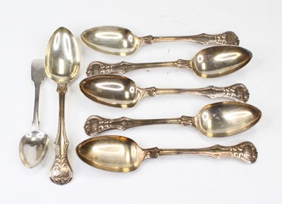 Lot 320 - A set of six Victorian silver tablespoons, in...