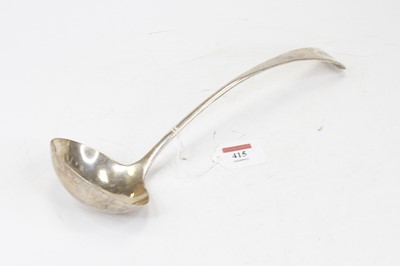 Lot 415 - An Edwardian silver soup ladle, in the Old...