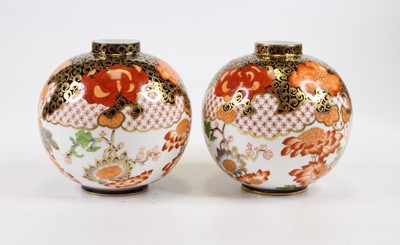 Lot 216 - A pair of Royal Crown Derby vases, each of...