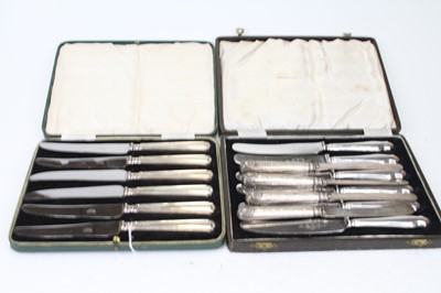 Lot 434 - A set of six mid-20th century tea knives, each...