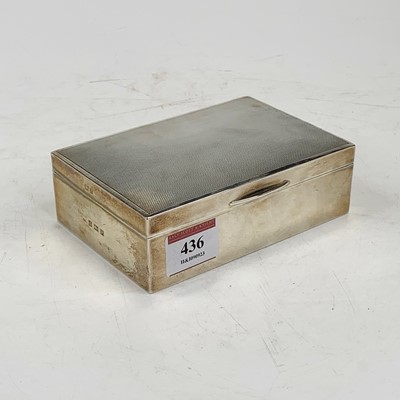 Lot 436 - An Elizabeth II silver table cigarette box, of...