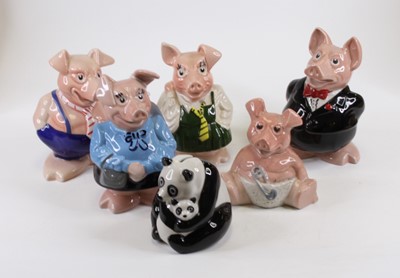 Lot 245 - A set of five Wade NatWest Piggy banks,...