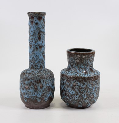 Lot 244 - A West German pottery vase, having a mottled...