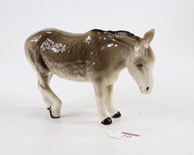 Lot 241 - A pottery model of a donkey, marked Made in...