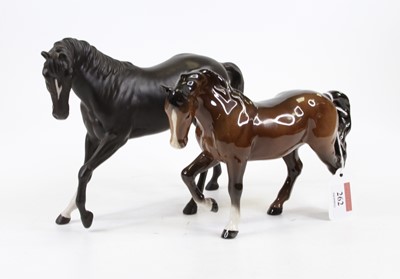 Lot 262 - A Beswick model of a horse, brown chestnut...