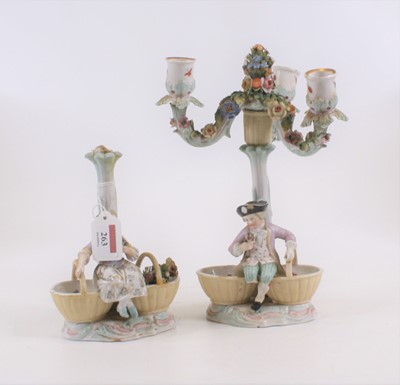 Lot 263 - A pair of Schierholz porcelain table...