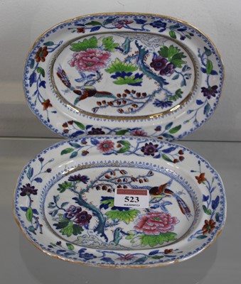 Lot 523 - A pair of Victorian Davenport ironstone dishes,...