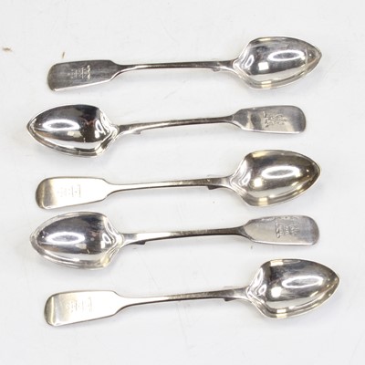 Lot 466 - A set of five Victorian silver grapefruit...