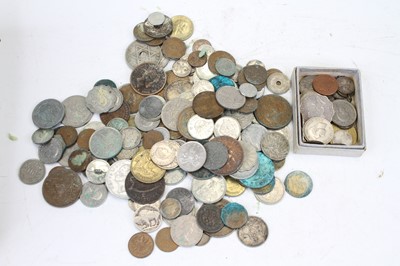 Lot 489 - A box of miscellaneous coins, to include...