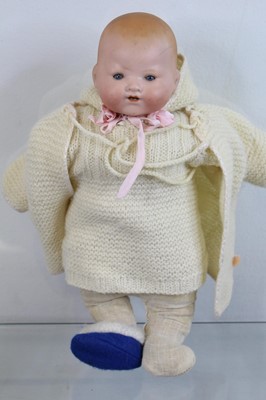 Lot 548 - A vintage bisque headed doll, impressed Kammer...