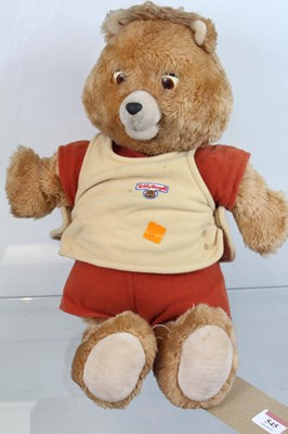 Lot 545 - A vintage Ruxpin teddybear/cassette player, 50cm