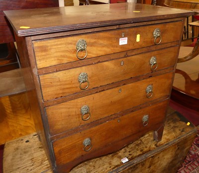 Lot 1292 - A small 19th century mahogany squarefront...