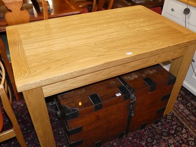 Lot 1298 - A contemporary light oak rectangular kitchen...