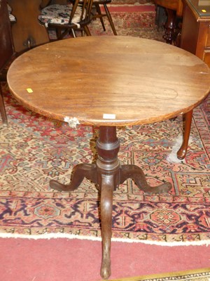 Lot 1306 - A 19th century mahogany circular tilt-top...