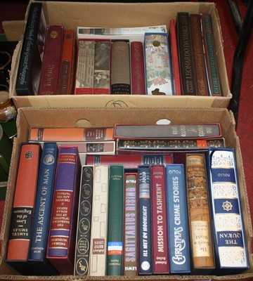 Lot 614 - Two boxes of Folio Society books to include...