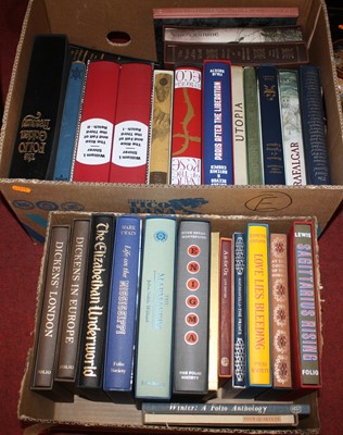 Lot 616 - Two boxes of Folio Society books to include...