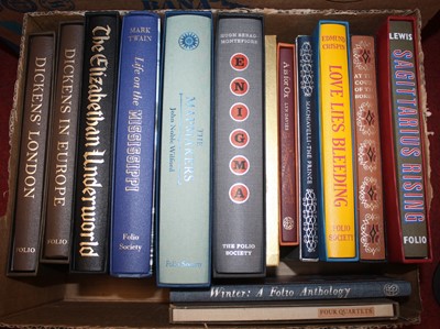 Lot 616 - Two boxes of Folio Society books to include...