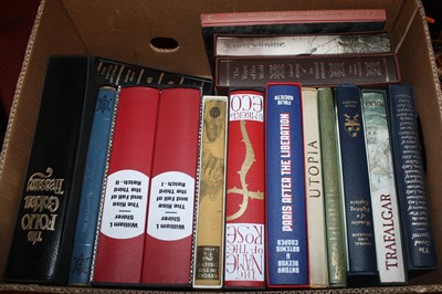Lot 616 - Two boxes of Folio Society books to include...