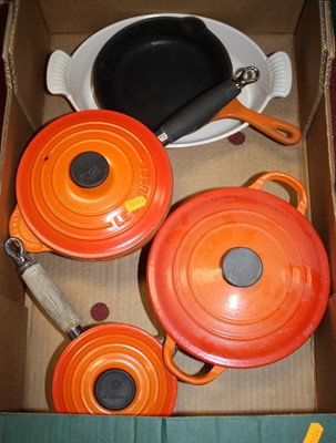 Lot 622 - A collection of Le Creuset orange enamel cookware