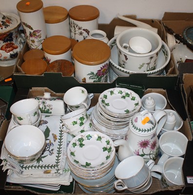 Lot 638 - Two boxes of ceramics to include Portmeirion...