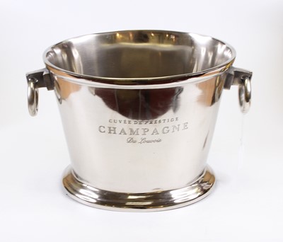 Lot 171 - A plated metal twin handled wine cooler, of...