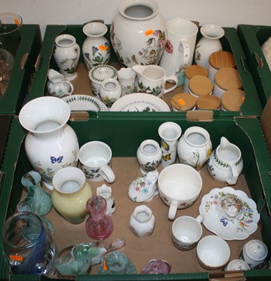 Lot 629 - Two boxes of glass and ceramics to include...