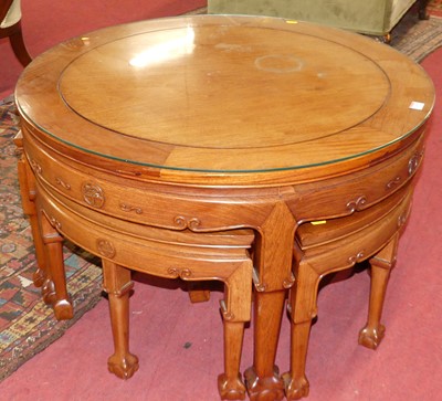 Lot 1356 - A contemporary Eastern hardwood circular nest...