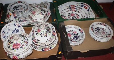 Lot 661 - A Victorian JWR ironstone floral decorated...