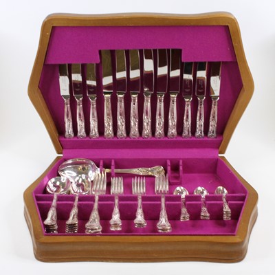 Lot 279 - A canteen of silver plated cutlery in the...