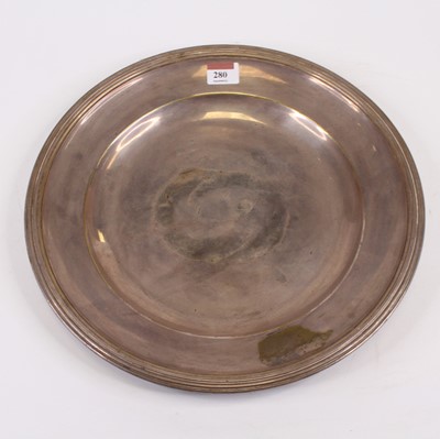 Lot 280 - A Christofle silver plated charger, dia. 35cm