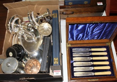 Lot 285 - A collection of silver plated items to include...