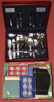 Lot 295 - A modern canteen of stainless steel cutlery,...